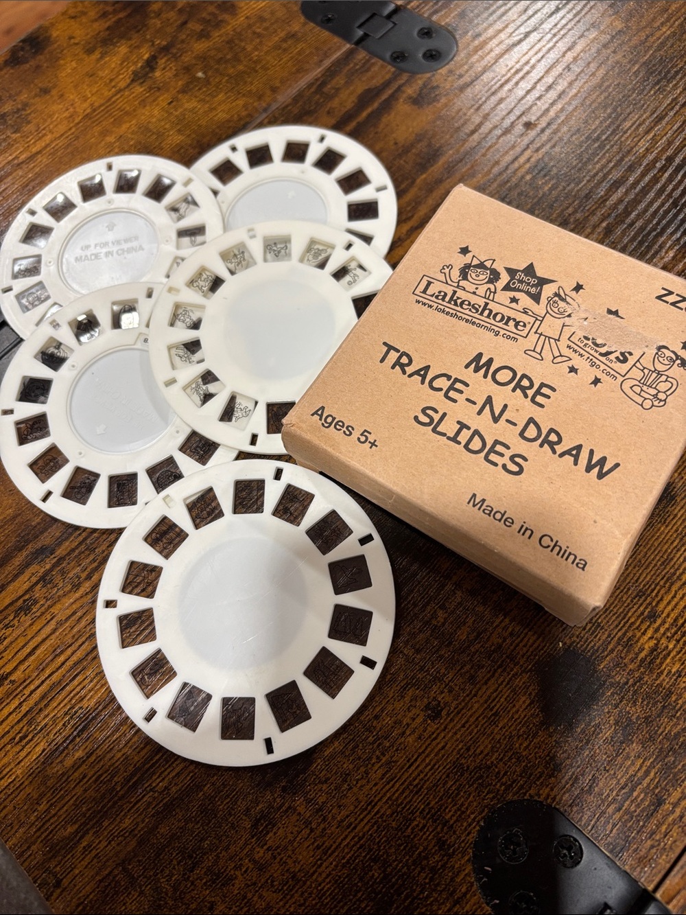 Lakeshore Trace-N-Draw Slides with Viewer Reels - White set of 18
